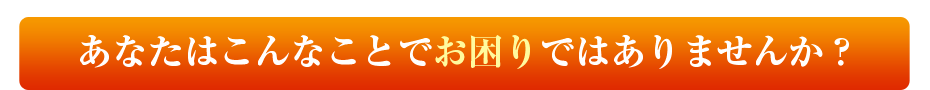 あなたはこんなことでお困りではありませんか?